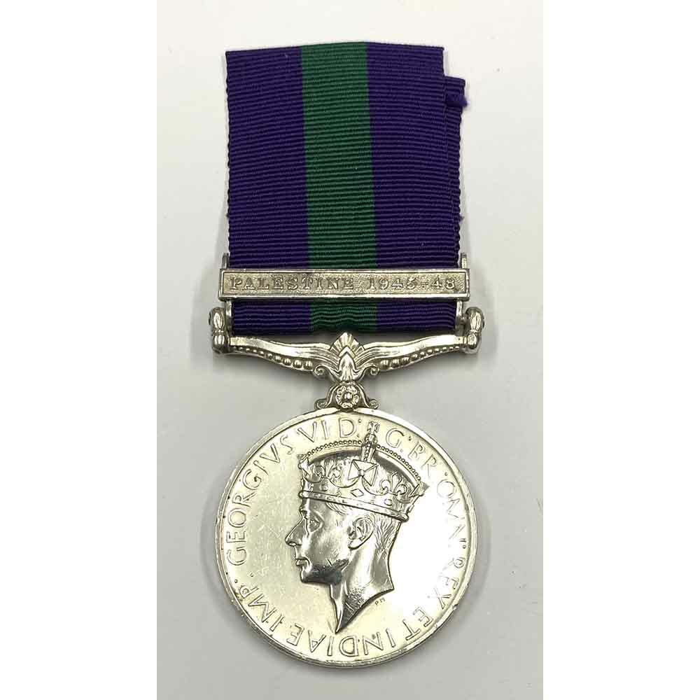 Gsm Palestine 1945 48 British Police Liverpool Medals